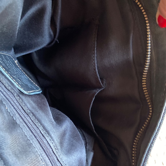 Fossil Genuine Leather & Canvas Black Crossbody Bag VGC - Picture 10 of 16